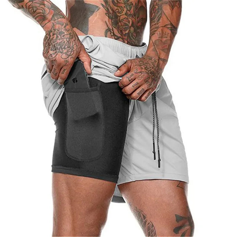 2-in-1 Heren Sportshort – Sneldrogend & Comfortabel!"**