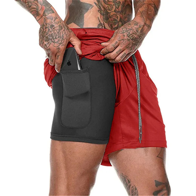 2-in-1 Heren Sportshort – Sneldrogend & Comfortabel!"**