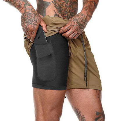 2-in-1 Heren Sportshort – Sneldrogend & Comfortabel!"**