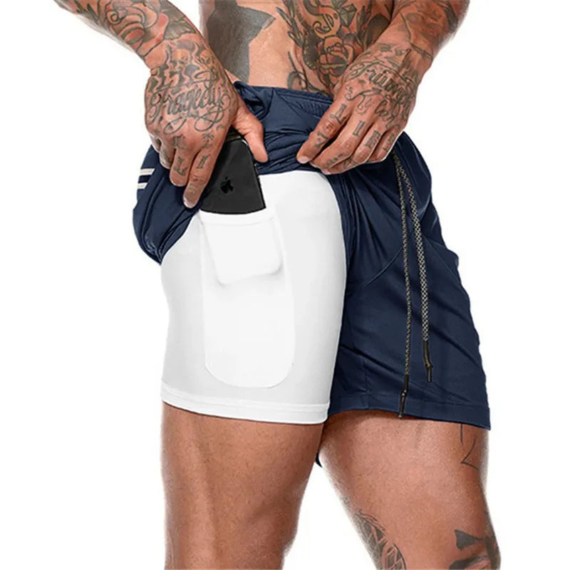 2-in-1 Heren Sportshort – Sneldrogend & Comfortabel!"**