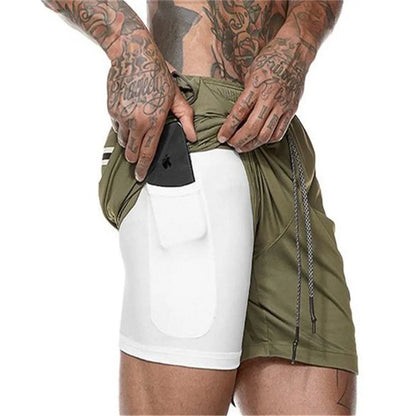 2-in-1 Heren Sportshort – Sneldrogend & Comfortabel!"**