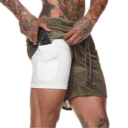 2-in-1 Heren Sportshort – Sneldrogend & Comfortabel!"**