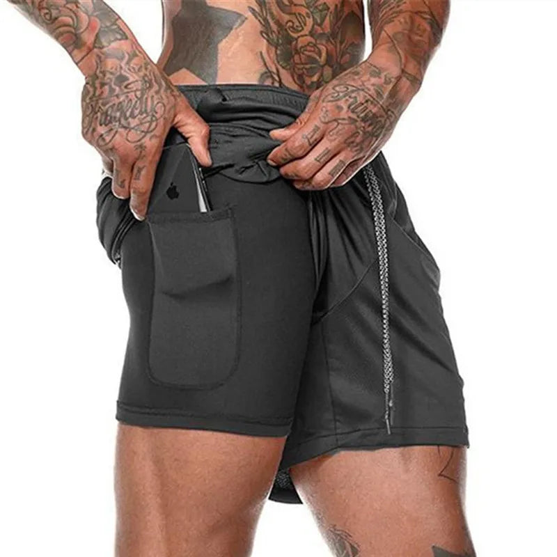 2-in-1 Heren Sportshort – Sneldrogend & Comfortabel!"**