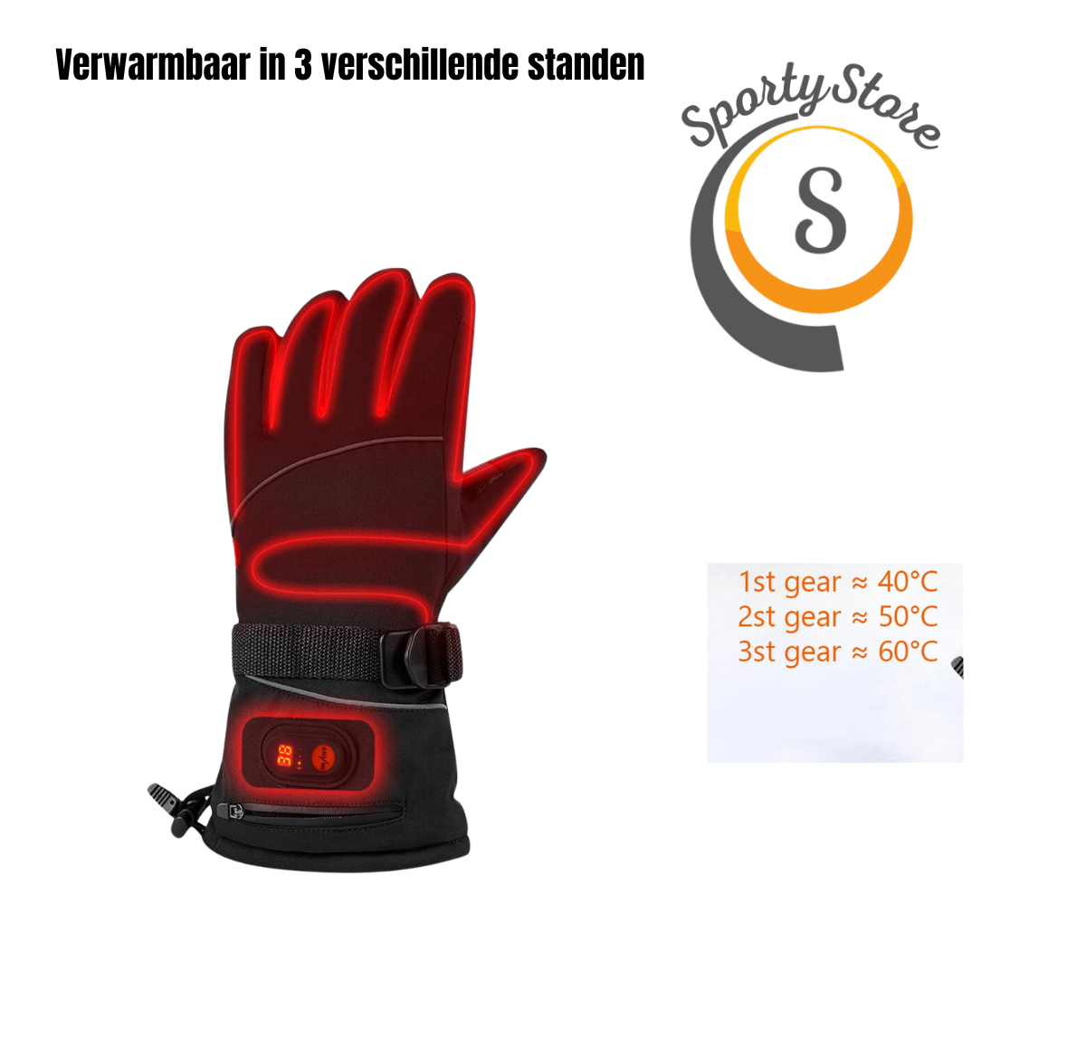 TotalHeat -Verwarmde Handschoenen met Powerbanks