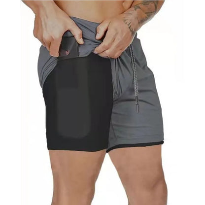 2-in-1 Heren Sportshort – Sneldrogend & Comfortabel!"**